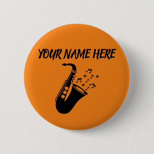 Saxophone CUSTOM NAME Ronde Button 5,7 Cm