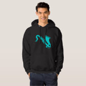 Saxophone - Cyaan Hoodie (Voorkant volledig)