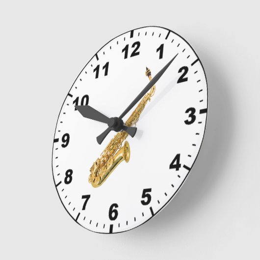 "Saxophone" design wall clocks Ronde Klok (Hoek)