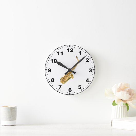 "Saxophone" design wall clocks Ronde Klok (Huis)