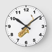 "Saxophone" design wall clocks Ronde Klok (Voorkant)