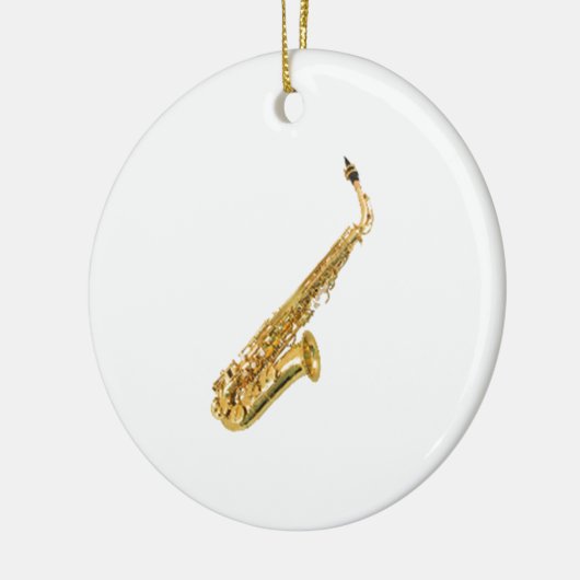 "Saxophone"-designgiften en -producten Keramisch Ornament (Links)
