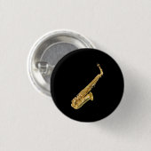 "Saxophone"-designgiften en -producten Ronde Button 3,2 Cm (Voorkant /achterkant)