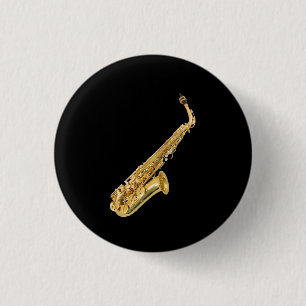 "Saxophone"-designgiften en -producten Ronde Button 3,2 Cm