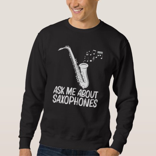 Saxophone Designs For Men Women Musical Instrument Trui (Voorkant)