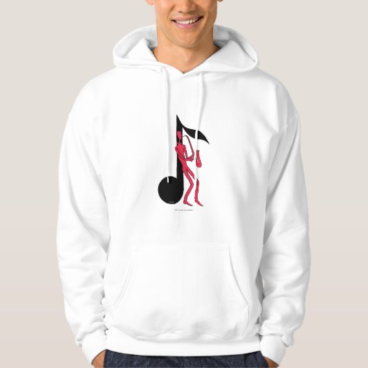 Saxophone die man speelt hoodie (Voorkant)