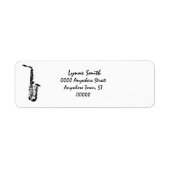 Saxophone "Drawing" Etiket (Voorkant)