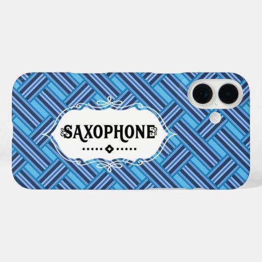 Saxophone Emblem Case-Mate iPhone Case (Achterkant (horizontaal))
