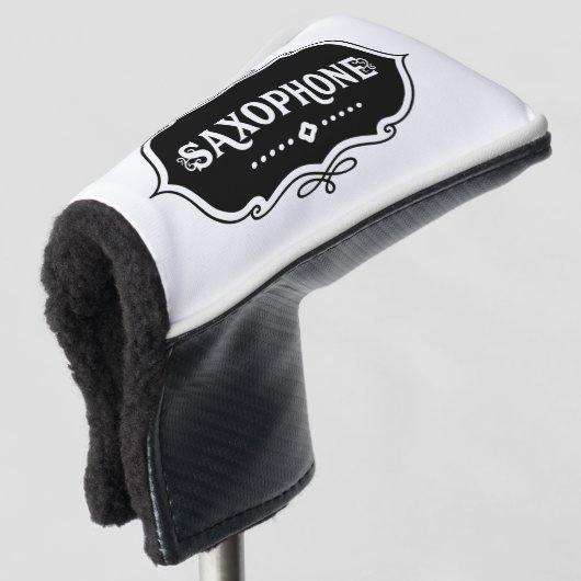 Saxophone Emblem Golfheadcover (3/4 voorkant)