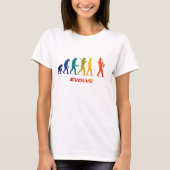 Saxophone Evolution Silhouette Music Design T-shirt (Voorkant)