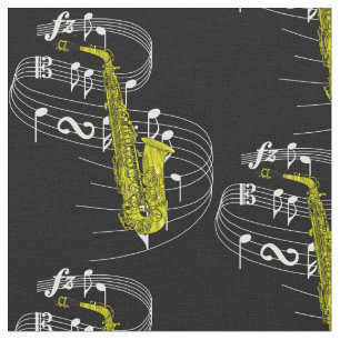 Saxophone Fabric - Donker Stof