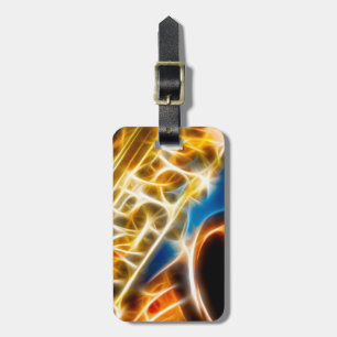 Saxophone - Fractal Bagagelabel
