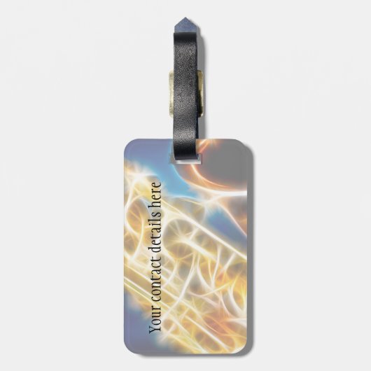 Saxophone - Fractal Bagagelabel (Achterkant verticaal)