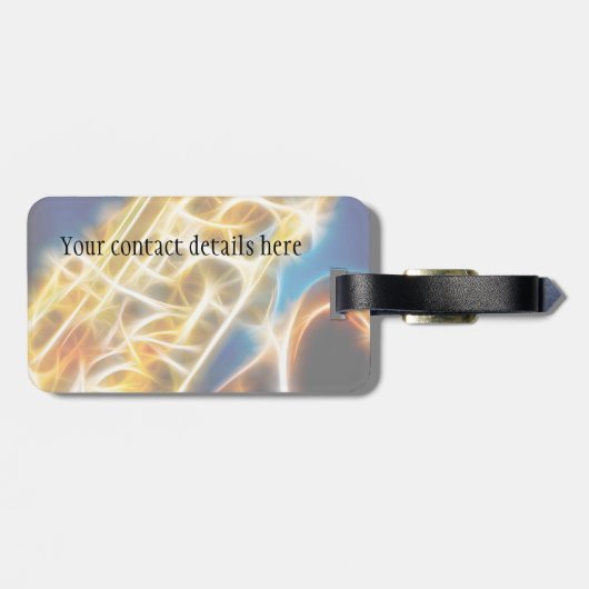 Saxophone - Fractal Bagagelabel (Achterkant horizontaal)