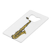 Saxophone Gear Creditkaart Flessenopener (Achterkant Gekanteld)