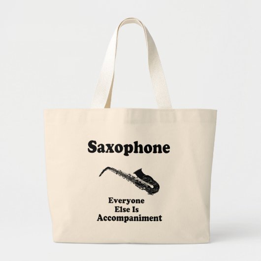Saxophone Gift Grote Tote Bag (Voorkant)