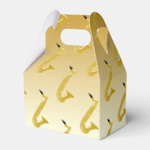 Saxophone Gold gekleurd Bedankdoosjes