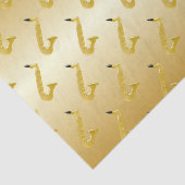 Saxophone Gold gekleurd Tissuepapier (Detail)