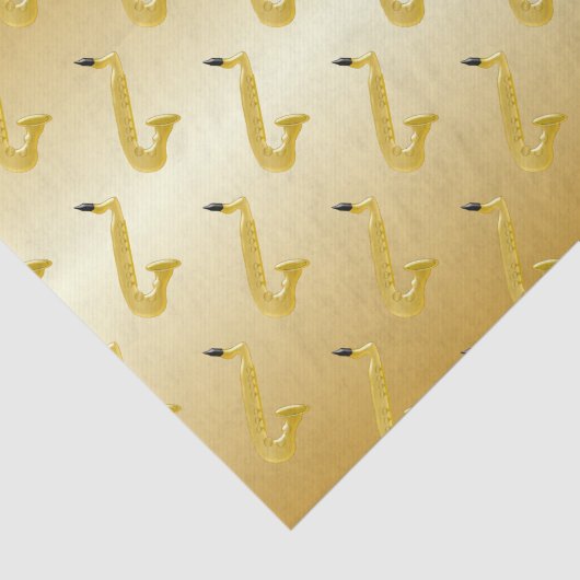 Saxophone Gold gekleurd Tissuepapier (Detail)
