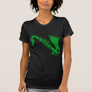 Saxophone - Grass Green T-shirt