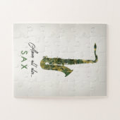 Saxophone - Green Marble Music Legpuzzel (Horizontaal)