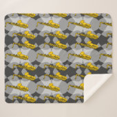 Saxophone Grey Pattern Sherpa Deken (Voorkant (horizontaal))