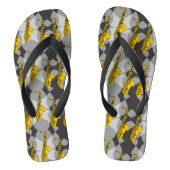 Saxophone Grey Pattern Teenslippers (Voetbed)