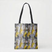Saxophone Grey Pattern Tote Bag (Voorkant)