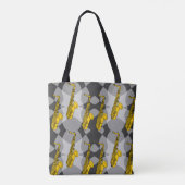 Saxophone Grey Pattern Tote Bag (Achterkant)