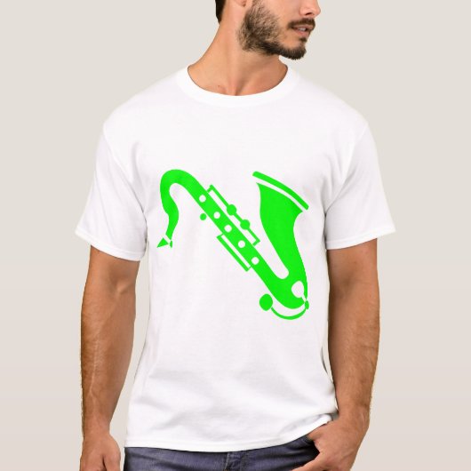Saxophone - Groen T-shirt (Voorkant)