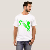 Saxophone - Groen T-shirt (Voorkant volledig)