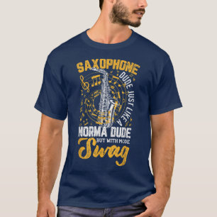 Saxophone guy Funny Jazz muziekspeler muzikant Gr T-shirt
