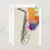 Saxophone Healing Briefkaart (Voorkant / Achterkant)