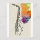 Saxophone Healing Briefkaart (Voorkant)