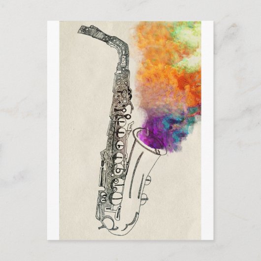 Saxophone Healing Briefkaart (Voorkant)