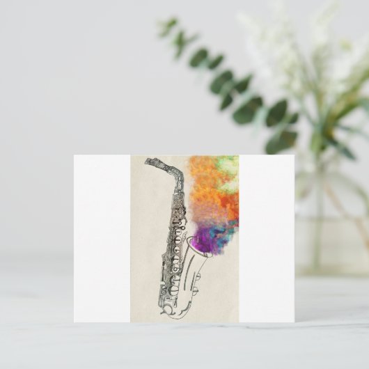 Saxophone Healing Briefkaart (Staand voorkant)