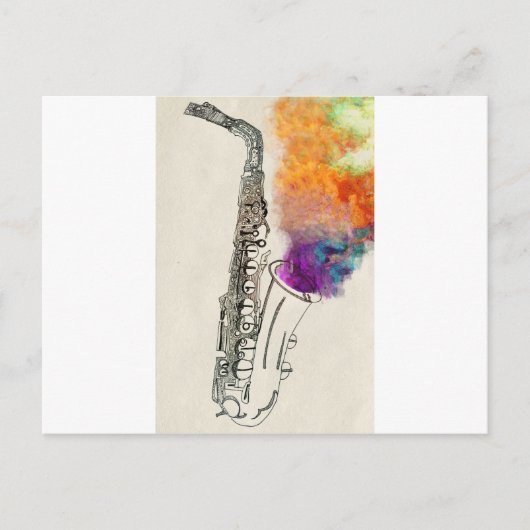 Saxophone Healing Briefkaart (Voorkant)