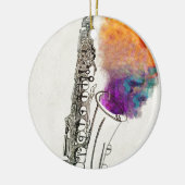 Saxophone Healing Keramisch Ornament (Links)