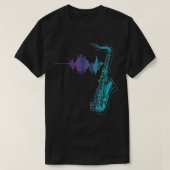 Saxophone Heartbeat T-shirt (Design voorkant)