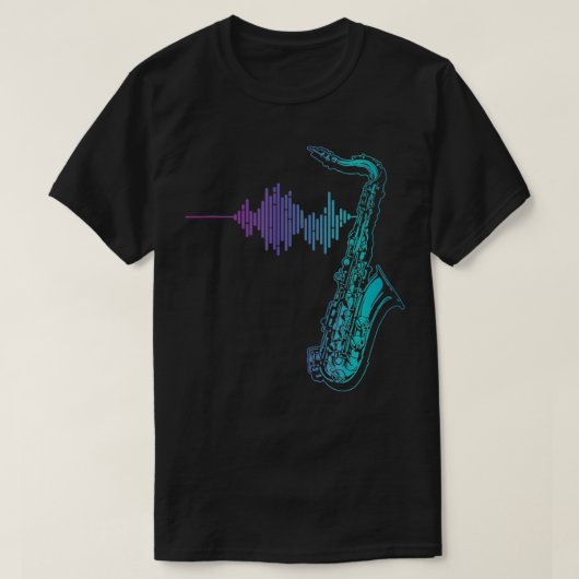 Saxophone Heartbeat T-shirt (Design voorkant)