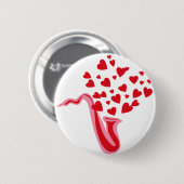 Saxophone Hearts Ronde Button 5,7 Cm (Voorkant /achterkant)