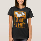 Saxophone I Destroy Silence T-shirt (Voorkant)