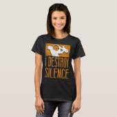 Saxophone I Destroy Silence T-shirt (Voorkant volledig)