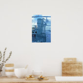 Saxophone Ice Sculpture, Quebec, Canada Poster (Keuken)