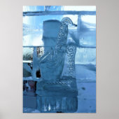 Saxophone Ice Sculpture, Quebec, Canada Poster (Voorkant)