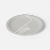 Saxophone Illustrated Music Art CUSTOM COLOR Papieren Bordje (Gekanteld)