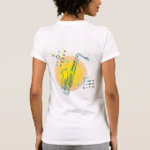Saxophone Illustratie Cool Modern Art Saxophonist T-shirt (Achterkant)