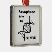 Saxophone in mijn genen metalen ornament (Rechts)