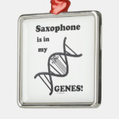Saxophone in mijn genen metalen ornament (Links)