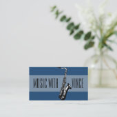 Saxophone Instructor Music Studio Visitekaartje (Staand voorkant)